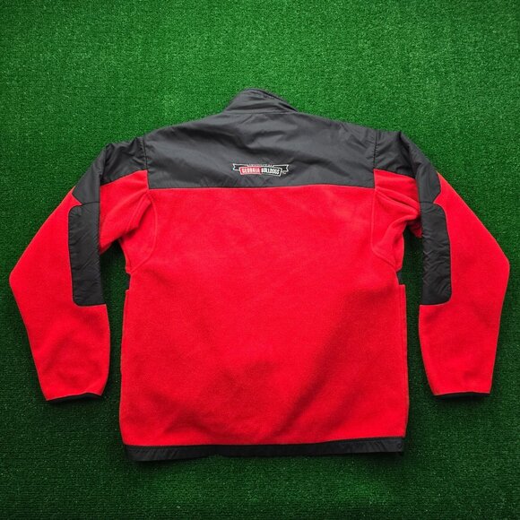 Georgia Bulldogs Jacket Mens Medium Black Red NCAA Football Flaw No Zipper - Picture 9 of 13